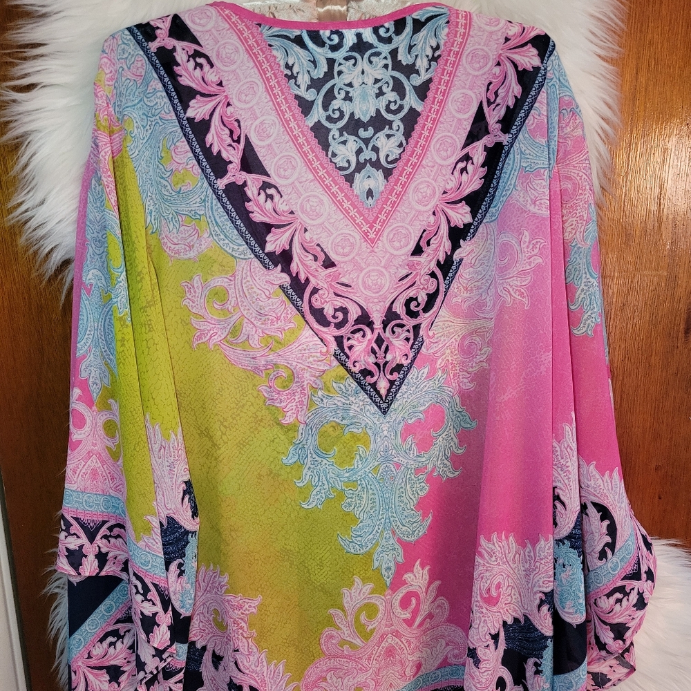 Belle by Kim Gravel status print poncho